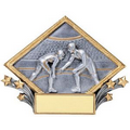 Resin Diamond Plate Stand or Hang Sculpture Award (Wrestling)